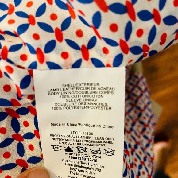 NWT Tory Burch beige leather jacket - Picture 6 of 6